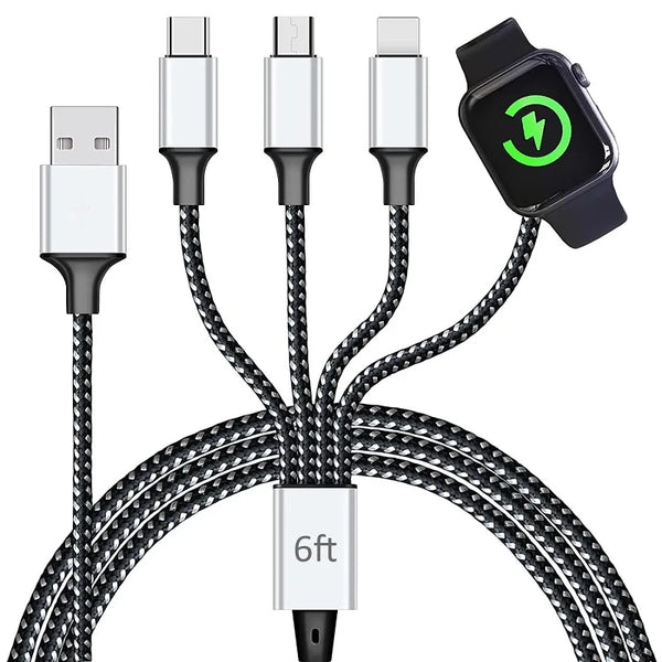 4-in-1 Charging Cable for iPhone and Watch