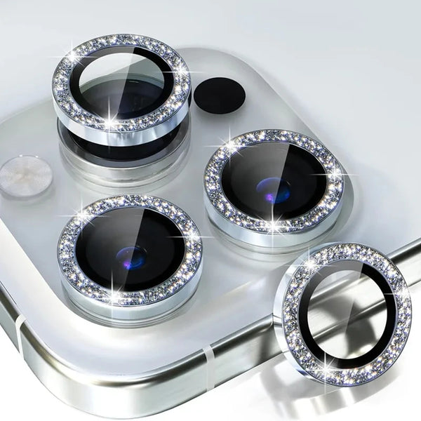 Diamond Metal Camera Lens Protector for iPhone 11, 12, 13, 14, 15 Series